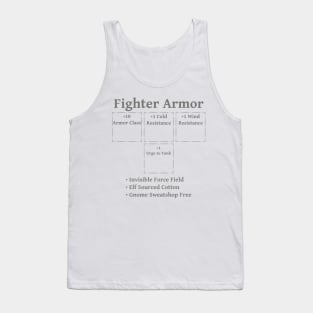 Fighter Armor: Role Playing DND 5e Pathfinder RPG Tabletop RNG Tank Top